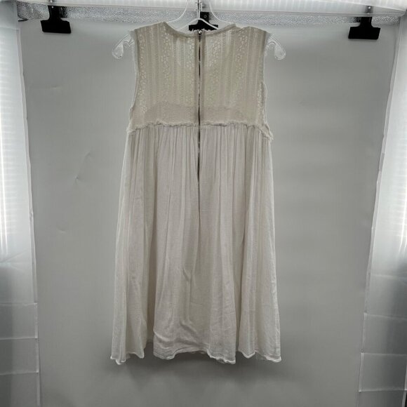 Andree by Unit Women's Sleeveless Off White Flowy Shift Dress Size Medium Zip - Picture 7 of 9